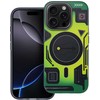 Dėklas FORCELL F-PROTECT Levels with Dual Layer 4D technology, Military Drop-Test suderinamas su MagSafe skirtas Samsung Galaxy S25 cyber žalios spalvos