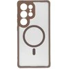 Oem FULL MATTE MAG COVER dėklas suderinamas su MagSafe skirtas Samsung Galaxy S25 Plus rudos spalvos