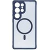 Oem FULL MATTE MAG COVER dėklas suderinamas su MagSafe skirtas Samsung Galaxy S25 Plus mėlynos spalvos