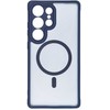 Oem FULL MATTE MAG COVER dėklas suderinamas su MagSafe skirtas Samsung Galaxy S25 mėlynos spalvos
