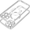 Dėklas Oem Case for iPhone 14 PLUS Electro Mag Cover compatible with MagSafe sidabrinis