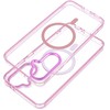 Frame Dėklas, skirtas Samsung S26 rėmeliui, skaidriam hibridiniam žurnalo dangteliui, suderinamas su „MagSafe Powder Rožinė“