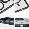 FULL Samsung S24 ULTRA visiškai matinis Mag dėklas, suderinamas su MagSafe, juodas