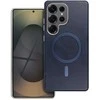 4Kom Oem GENTLEMAN MAG COVER dėklas suderinamas su MagSafe skirtas Samsung Galaxy S25 Ultra mėlynos spalvos