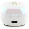 Guess Bluetooth ausinės GUTWSJ144ESH TWS + docking station baltos spalvos Iridescent 4G Printed Logo