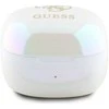 Guess Bluetooth ausinės GUTWSJ144ESH TWS + docking station baltos spalvos Iridescent 4G Printed Logo