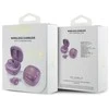Guess Bluetooth ausinės GUTWSJ144ESU TWS + docking station violetinė Iridescent 4G Printed Logo