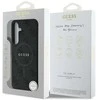Guess Leather 4G Colored Ring Classic Logo MagSafe Samsung Galaxy S25 dėklas telefonui juodos spalvos