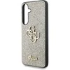 Guess Fixed Glitter Big 4G Metal Logo Samsung Galaxy S25 Plus dėklas telefonui auksos spalvos