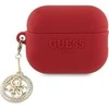 „Guess“ 3D guminis 4G deimantinis pakabukas – „AirPods Pro 2“ dėklas (Raudona)