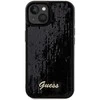 Apple iPhone 13 / 14 / 15 Guess dėklas Sequin Script Metal (GUHCP14SPSFDGSK) juodos spalvos
