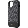 Guess telefono dėklas iPhone 14 6,1 GUHMP14SHGCFSEK juodas hard telefono dėklas GCube Stripes MagSafe