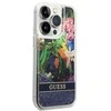 Dėklas GUESS GUHCP14LLFLSB IPHONE 14 PRO 6.1 "Mėlynas/Mėlynas HARDCASE FLOWER LIQUID GLITTER