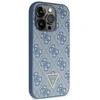 Guess GUHCP14LP4TDSCPB Apple iPhone 14 Pro 6.1″ mėlynas kietas dėklas Crossbody 4G Metal Logo