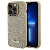 Guess GUHCP14LPMSDGSD Apple iPhone 14 Pro 6.1″ auksinis kietas dėklas Disco Metal Script