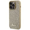 Guess GUHCP14LPMSDGSD Apple iPhone 14 Pro 6.1″ auksinis kietas dėklas Disco Metal Script