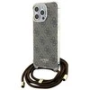 Dėklas GUESS GUHCP15XHC4SEW IPHONE 15 PRO MAX 6.7 "BROWN/BROWN HARDCASE CROSSBODY CORD 4G PRINT