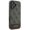 GUESS dėklas skirtas Apple iPhone 16 Plus GUHCP16MG4GLBR (PC/TPU 4G PU Bottom Stripe) rudos spalvos