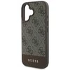 GUESS dėklas skirtas Apple iPhone 16 Plus GUHCP16MG4GLBR (PC/TPU 4G PU Bottom Stripe) rudos spalvos