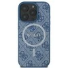 Guess 4G Ring Classic Logo MagSafe Apple iPhone 16 Pro - dėklas telefonui mėlynos spalvos