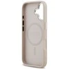 Guess PU Leather Triangle Logo MagSafe dėklas skirtas Apple iPhone 17 rožinės spalvos