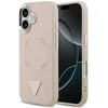 Guess PU Leather Triangle Logo MagSafe dėklas skirtas Apple iPhone 17 rožinės spalvos