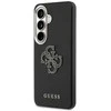 Guess PU 4G Resin Metal Logo dėklas skirtas Samsung Galaxy S26 juodos spalvos