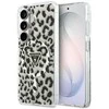 Dėklas Guess IML Leopard Print Triangle MagSafe Samsung Galaxy S26 juodos spalvos