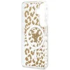 Dėklas Guess IML Leopard Print Triangle MagSafe Samsung Galaxy S26 rudos spalvos