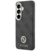 Guess PU Leather 4G Strass Logo Gold Frame Magnetic dėklas skirtas Samsung Galaxy S26 juodos spalvos