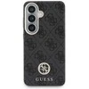 Guess PU Leather 4G Strass Logo Gold Frame Magnetic dėklas skirtas Samsung Galaxy S26 juodos spalvos