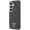 Guess PU Leather 4G Strass Triangle Logo Gold Frame Magnetic dėklas skirtas Samsung Galaxy S26 juodos spalvos