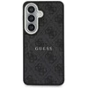 Guess PU Leather 4G Gold Frame Magnetic dėklas skirtas Samsung Galaxy S26 juodos spalvos