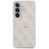 Guess PU Leather 4G Gold Frame Magnetic dėklas skirtas Samsung Galaxy S26 rožinės spalvos
