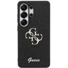 „Guess“ fiksuotas blizgučiais dengtas metalinis 4G logotipo dėklas, skirtas „Samsung Galaxy S26 Ultra“, juodas