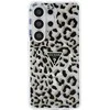 Dėklas Guess IML Leopard Print Triangle MagSafe Samsung Galaxy S26 Ultra juodos spalvos