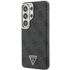 Guess PU Leather 4G Strass Triangle Logo Gold Frame Magnetic dėklas skirtas Samsung Galaxy S26 Ultra juodos spalvos
