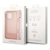 Dėklas Guess GUHCP14LHGCOHP Apple iPhone 14 Pro 6,1″ rožinės spalvos hardcase Translucent Pearl Strap