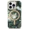 Guess set telefono dėklas + pakrovėjas iPhone 14 Pro Max 6,7 GUBPP14XHJEACSA žalias hard telefono dėklas Jungle MagSafe