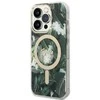 Guess set telefono dėklas + pakrovėjas iPhone 14 Pro Max 6,7 GUBPP14XHJEACSA žalias hard telefono dėklas Jungle MagSafe