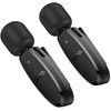 Belaidis prisegamas mikrofonas „Lightning“ / USB C Hoco 2 vnt. L15 juodas