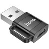 Adapteris OTG USB A to USB C Hoco 3A UA31D juodas