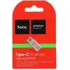 HOCO adapter Micro do Type C rožinė auksinė