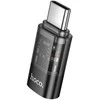 Adapteris USB C to Lightning Hoco UA36D transparent juodas
