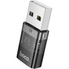 Adapteris USB A to USB C Hoco UA36C transparent juodas
