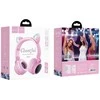 Ausinės bluetooth HOCO W27 Cat Ears rožinės spalvos