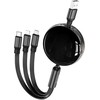 Laidas 3in1 USB A į Lightning / Micro USB / USB C Hoco 2A 1 m X78 juodas