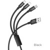 Phone Accessories HOCO USB 3in1 kabelis skirtas iPhone Lightning + Micro + Type C X14 TIMES