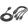 Laidas 3in1 USB A į Lightning / Micro USB / USB C Hoco 2A X74 1 m juodas