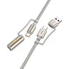 Laidas „viskas viename“ USB A / USB C į USB C / cigarečių žiebtuvėlio jungtis Hoco 3A 60W 1,2 m U138 pilkas